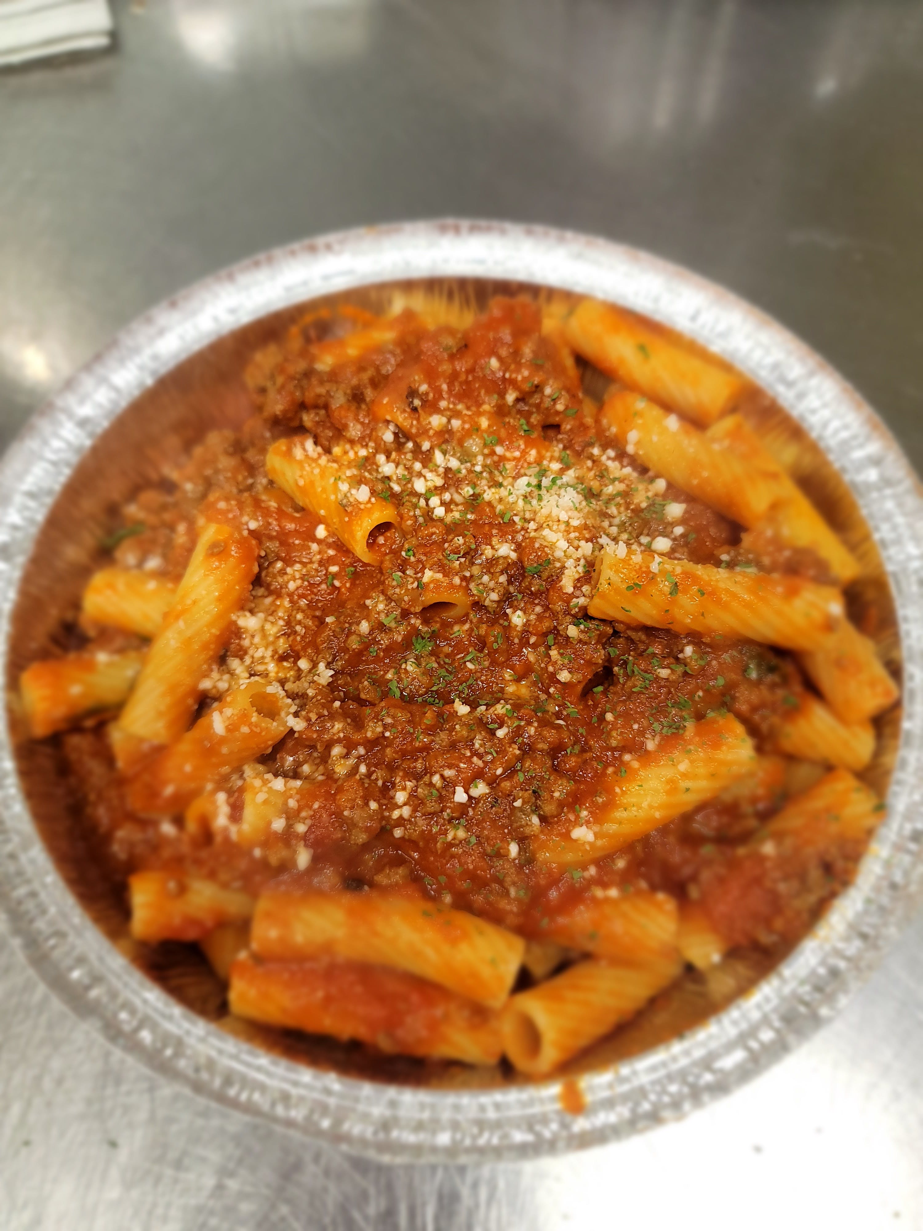 Order Rigatoni with Meat Sauce - Pasta food online from La Rocca Pizza Pasta store, Scranton on bringmethat.com