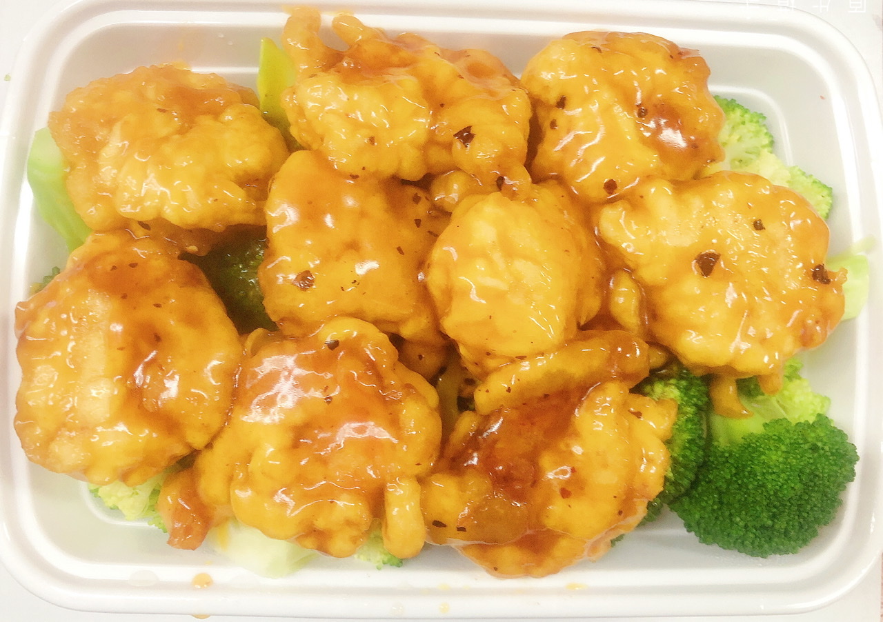 Order B. General Tso’s Shrimp 左宗虾 food online from Happy Garden Chinese Restaurant store, BRONX on bringmethat.com