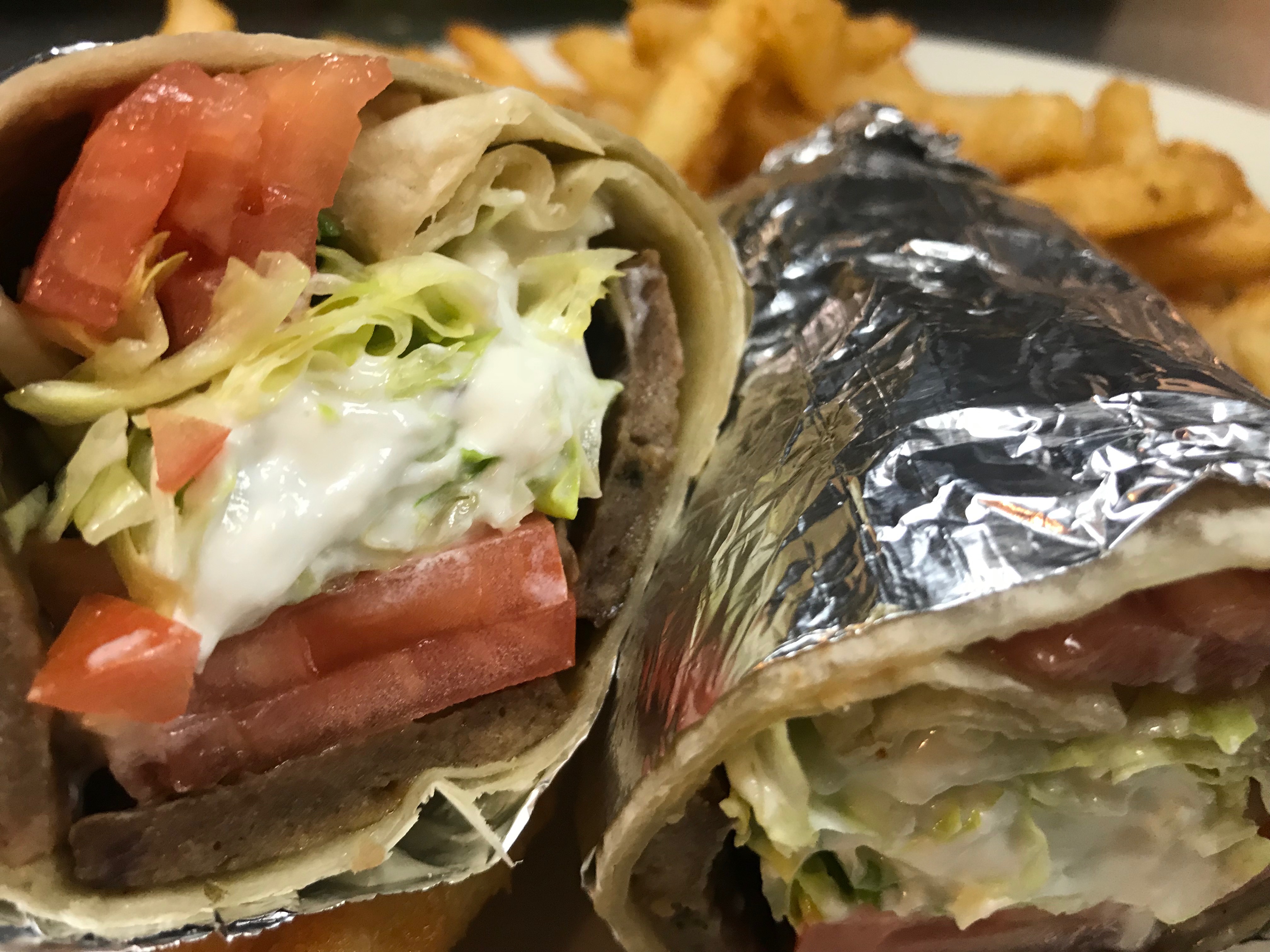 Order Greek Gyro Wrap food online from Husky Pizza store, Coventry on bringmethat.com