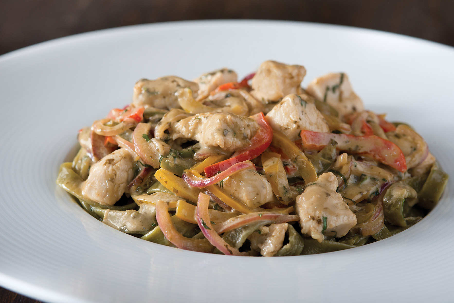 Order Chicken Tequila Fettuccine food online from California Pizza Kitchen - River City Dr store, Jacksonville on bringmethat.com