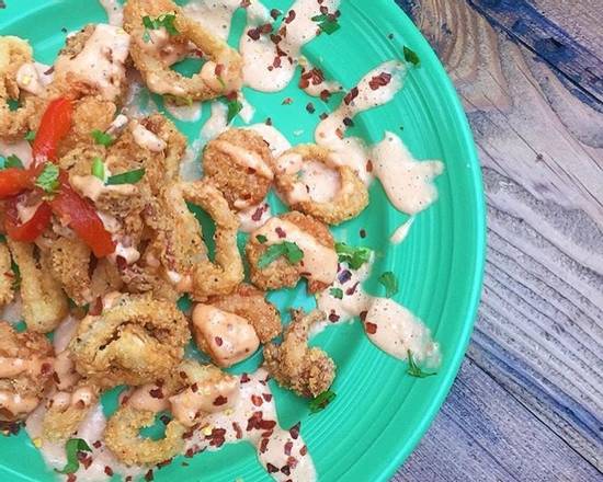 Order Spicy Rock Shrimp Calamari food online from The Pony Inn store, Chicago on bringmethat.com