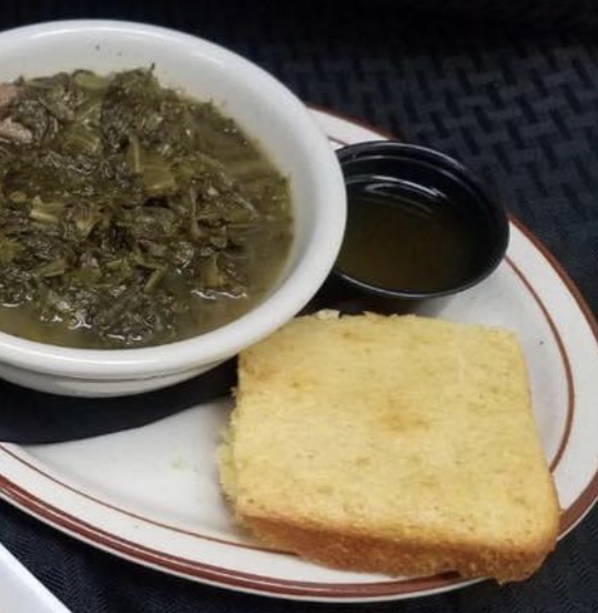 Order Greens, Cornbread and Honey Butter food online from Wilder's Cutting Edge Bistro store, Appleton on bringmethat.com