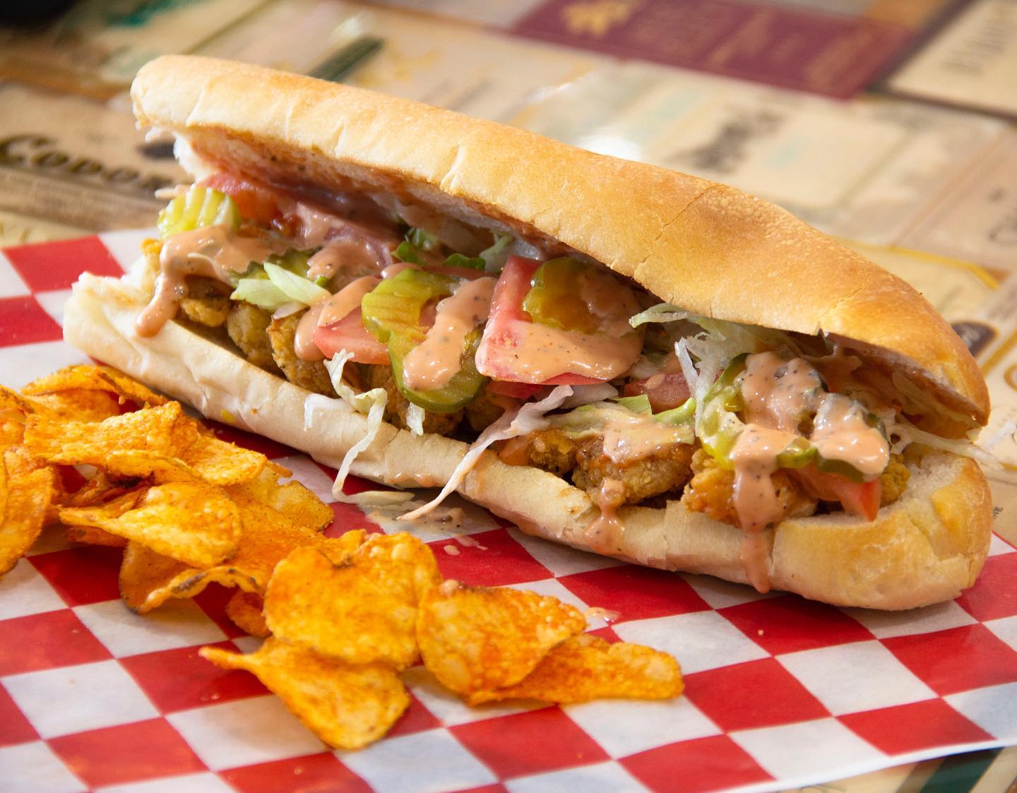 Order SHRIMP POBOY food online from Paulies Poboys store, Houston on bringmethat.com