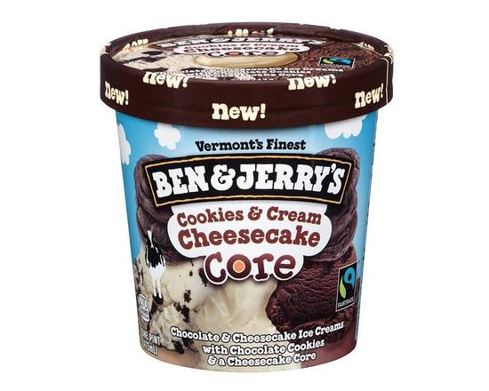 Order Ben & Jerry's Cookies And Cream Cheesecake Core Ice Cream (1 pt) food online from Classic Candy Shack store, San Francisco on bringmethat.com