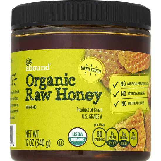 Order Gold Emblem Abound Organic Raw Honey, 12 OZ food online from Cvs store, ARCADIA on bringmethat.com