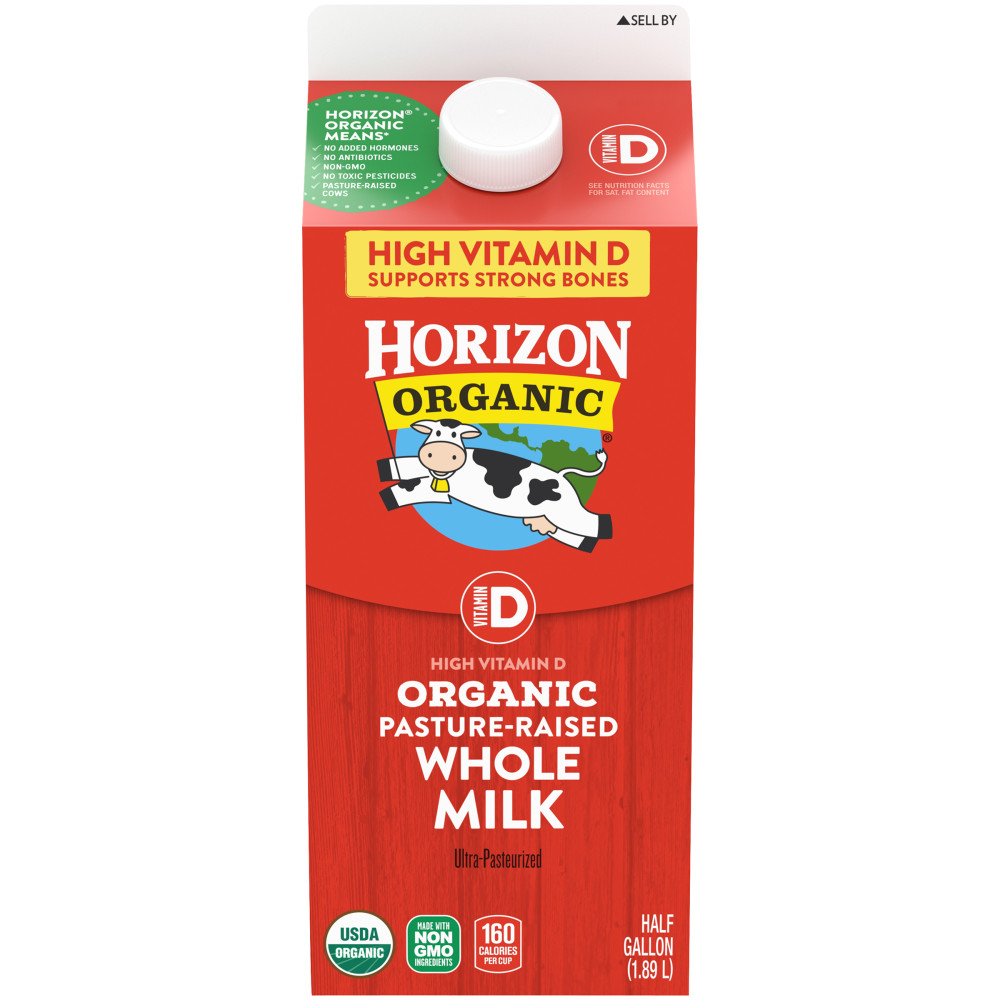 Order Horizon Organic Whole Milk, Vitamin D - 0.5 gal food online from Rite Aid store, CORNING on bringmethat.com