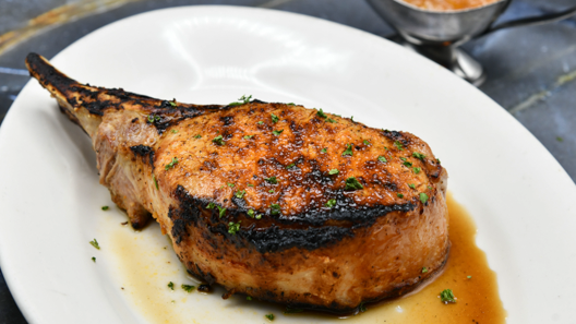 Order Prime Double-Cut Pork Chop food online from Morton The Steakhouse store, King of Prussia on bringmethat.com