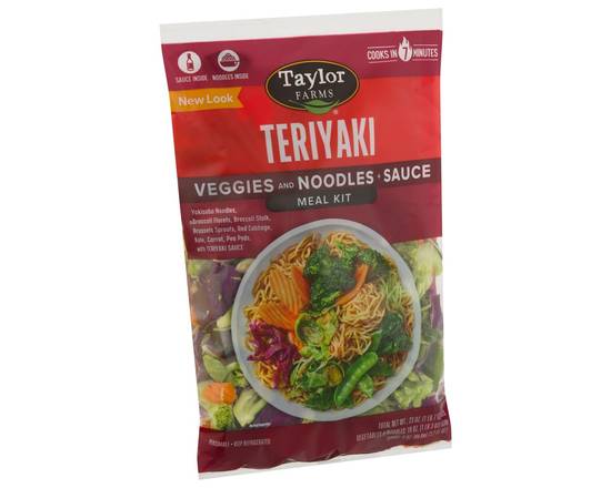 Order Taylor Farms · Teriyaki Veggies & Noodles + Sauce Meal Kit (23 oz) food online from Vons store, Fillmore on bringmethat.com