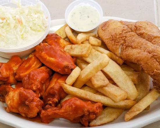 Order 5 Catfish Fillet and 10 Whole Wings Combo food online from Jr Fish And Chicken store, Memphis on bringmethat.com
