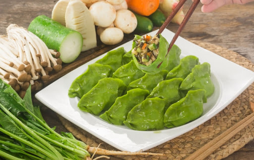 Order Vegetable Dumplings(6) 素水饺 food online from DJ Kitchen store, Philadelphia on bringmethat.com