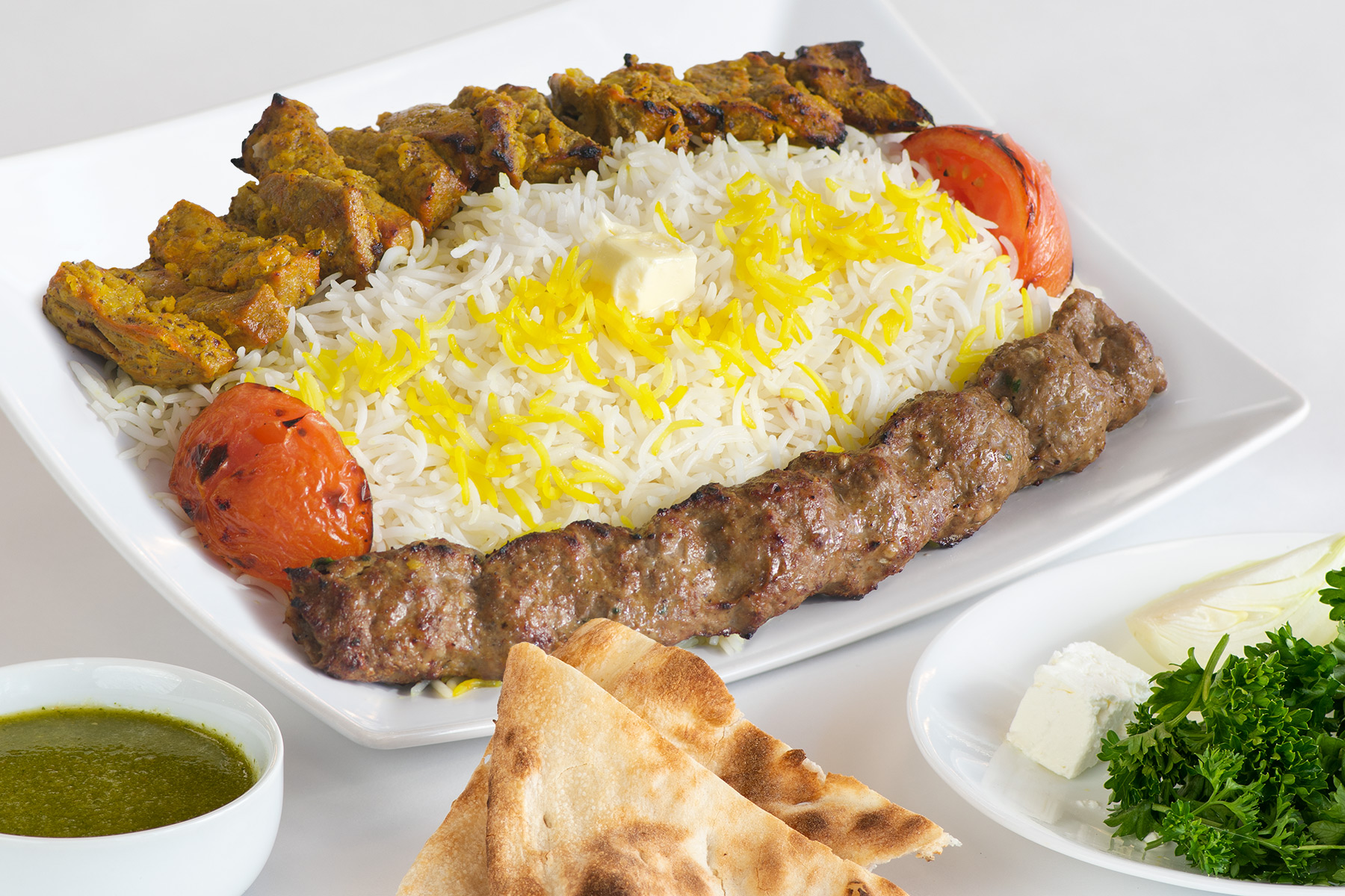 Order 3. Saffron's Sultani food online from Saffron House Of Kabob store, Sterling on bringmethat.com