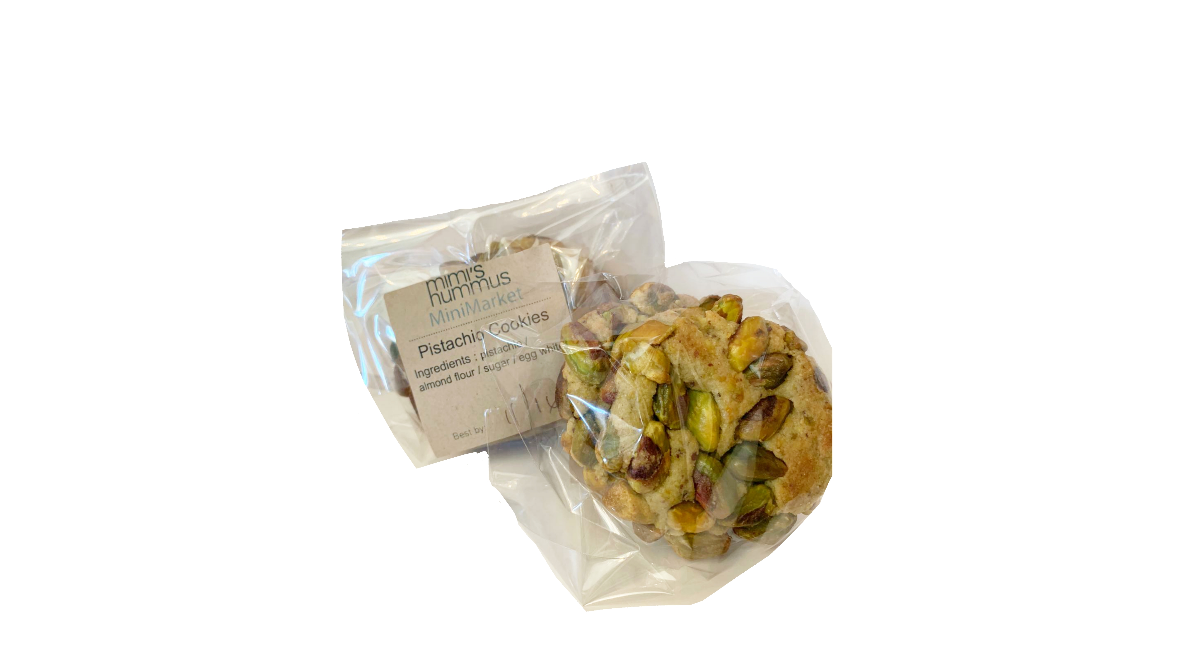 Order Pistachio Cookies ( 3 pieces ) food online from Mimi's Hummus store, Brooklyn on bringmethat.com