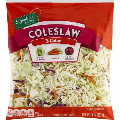 Order Signature Farms · Three Color Coleslaw Salad (14 oz) food online from Carrs Express store, Wasilla on bringmethat.com