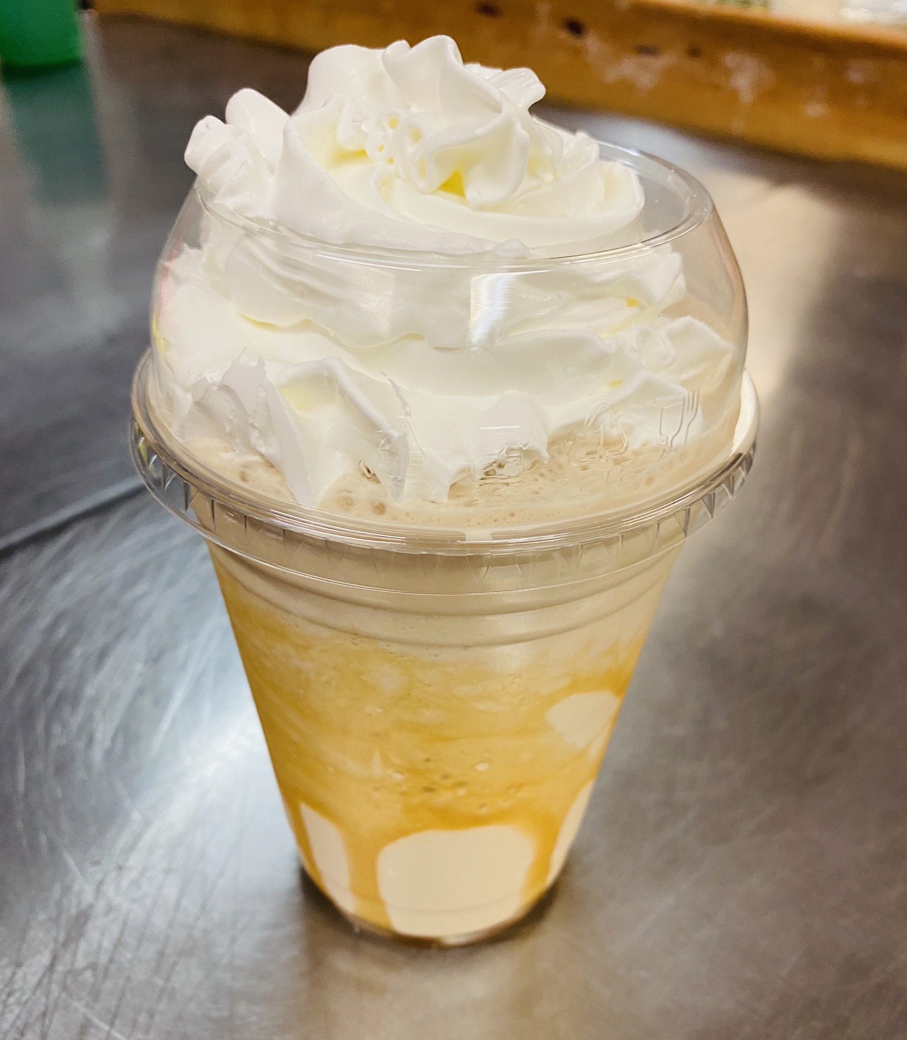 Order C8. Caramel Latte Smoothie food online from Ck Donuts store, Long Beach on bringmethat.com