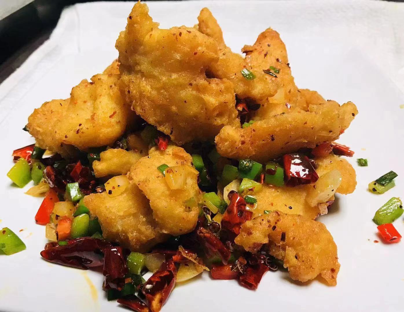 Order C3 Spicy Fish Fillet food online from Kung Fu Noodle store, Tucson on bringmethat.com