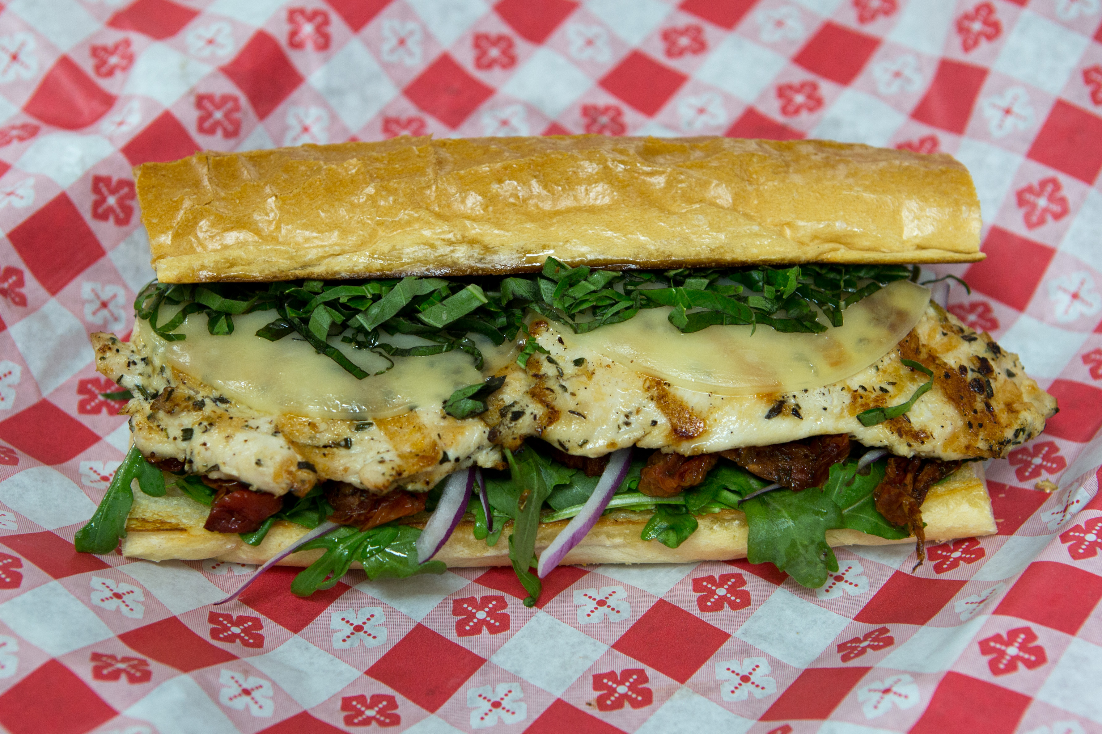 Order Rokko Pollo Sandwich food online from Big Ange Eatery store, Arlington Heights on bringmethat.com