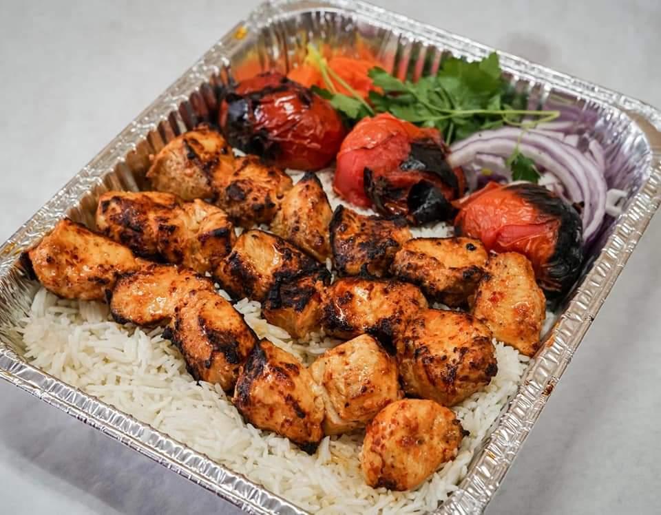 Order Chicken Shish Kebab Combo food online from "AKKAD Mediterranean & Iraqi Grill " store, Glendale on bringmethat.com