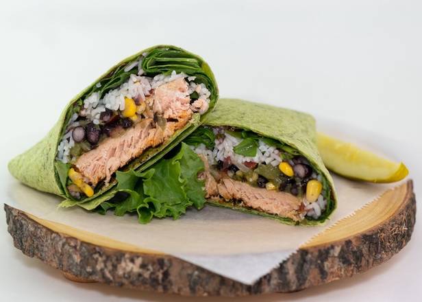 Order Baked Salmon Wrap food online from Hightower Cafe store, Houston on bringmethat.com