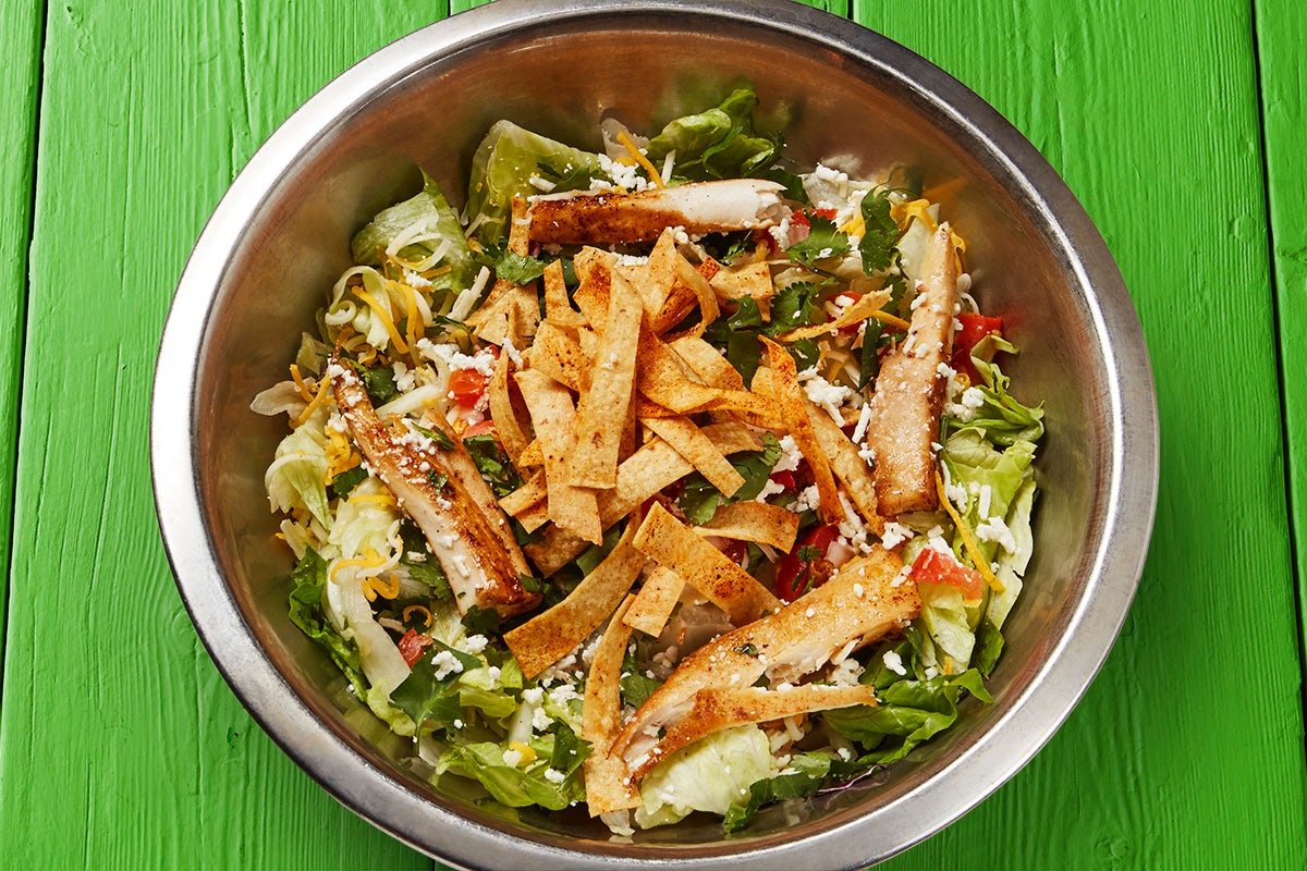 Order Grilled Mahi Salad food online from Fuzzy's Taco Shop store, DeSoto on bringmethat.com