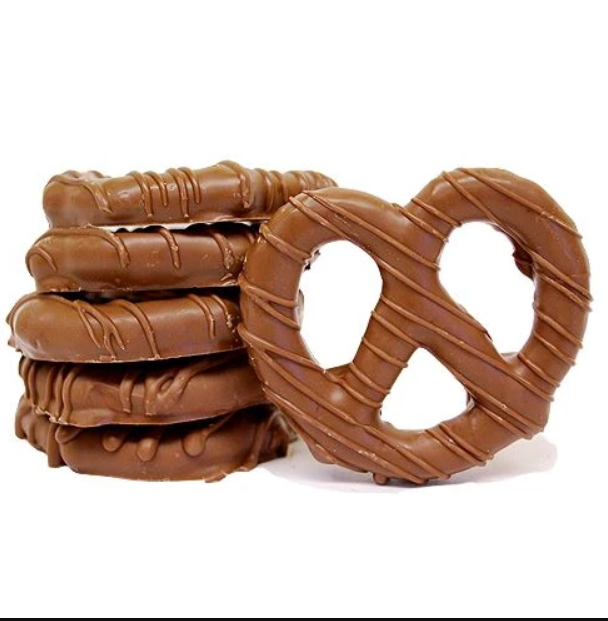Order Gourmet Milk Chocolate Pretzel Twists food online from All City Candy store, Cleveland on bringmethat.com