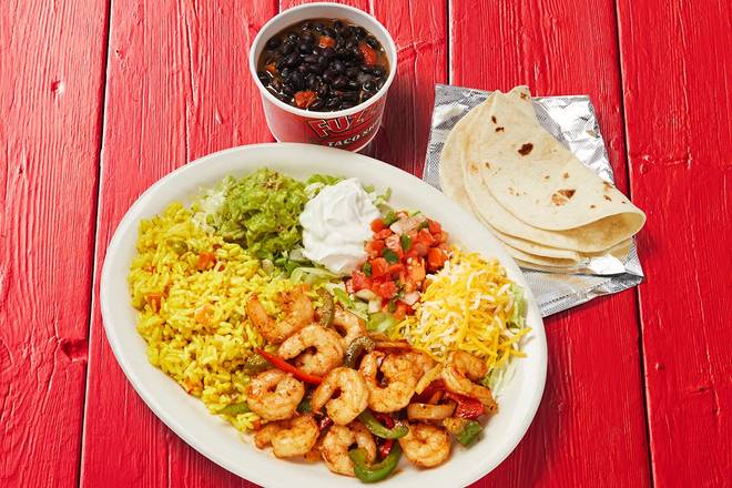 Order Fajita Shrimp Plate food online from Fuzzy's Taco Shop store, College Station on bringmethat.com