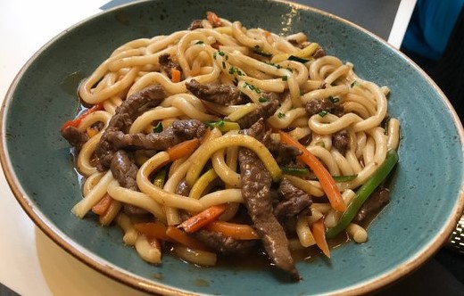 Order Stir-Fried Udon Noodle food online from Rainbow Sushi store, Germantown on bringmethat.com