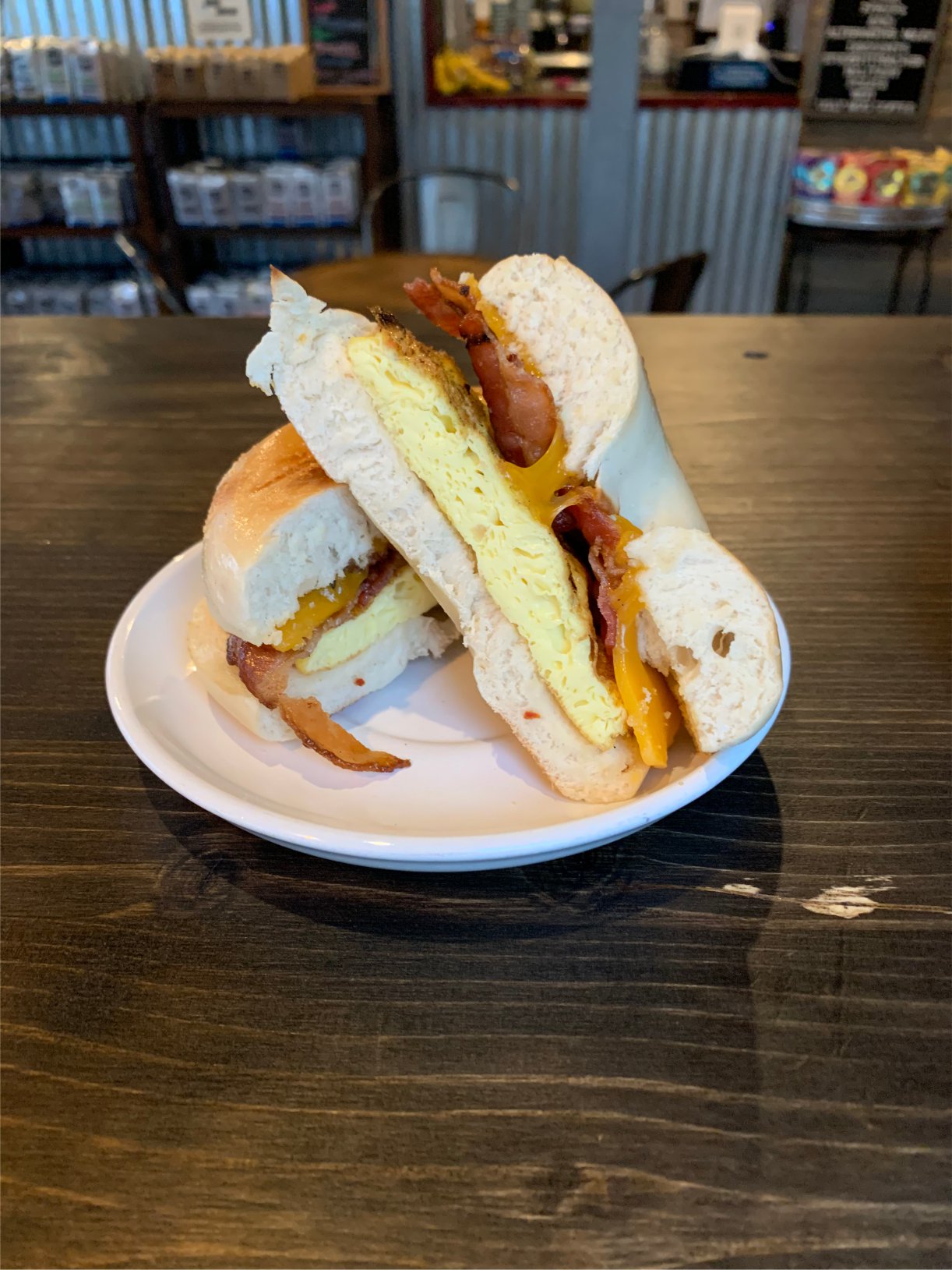 Order Bacon Egg Cheese Bagel  food online from Ugly Mug Coffee store, Lenoir City on bringmethat.com