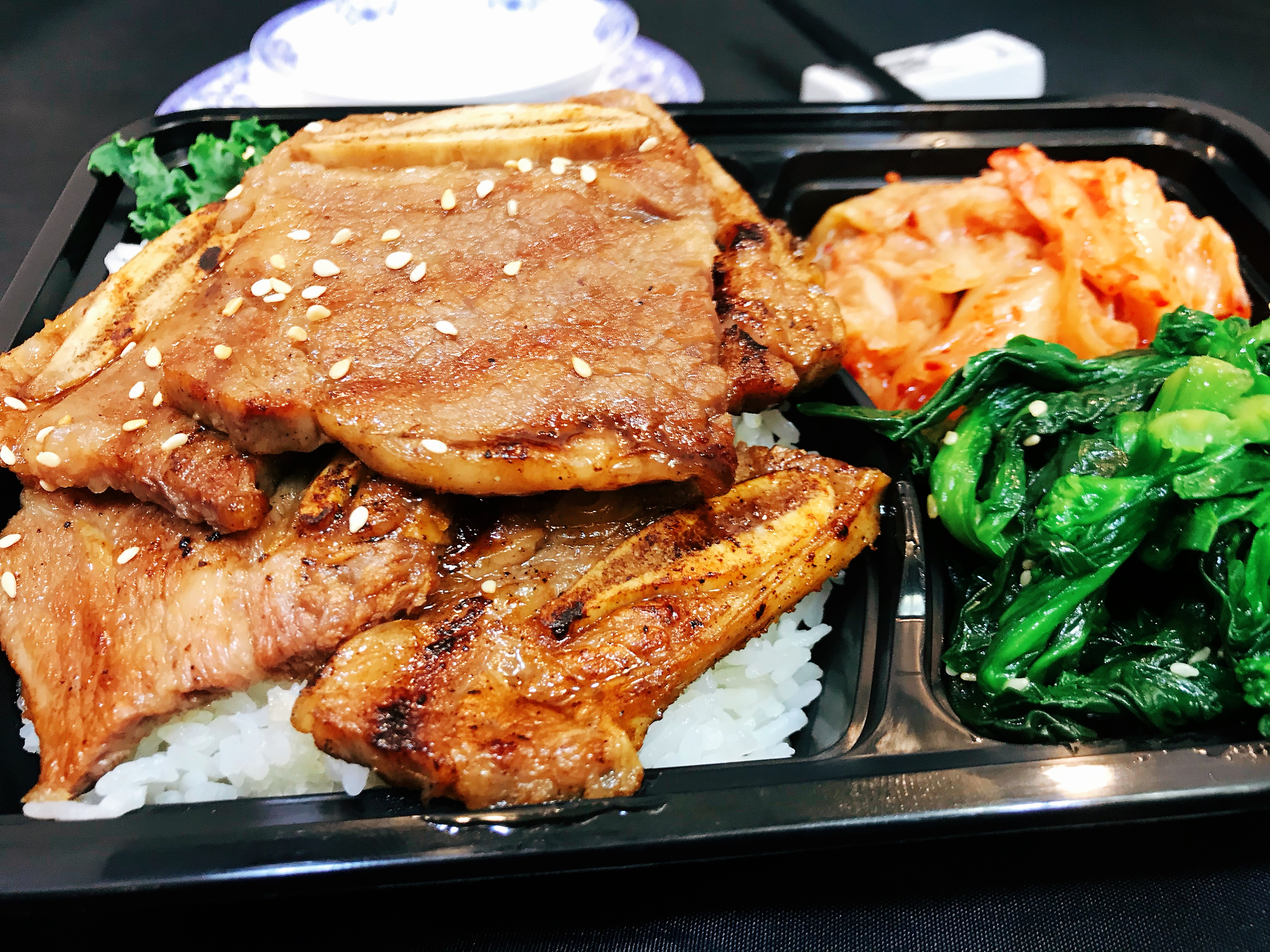 Order Galbi bento Set food online from The Warehouse store, San Mateo on bringmethat.com