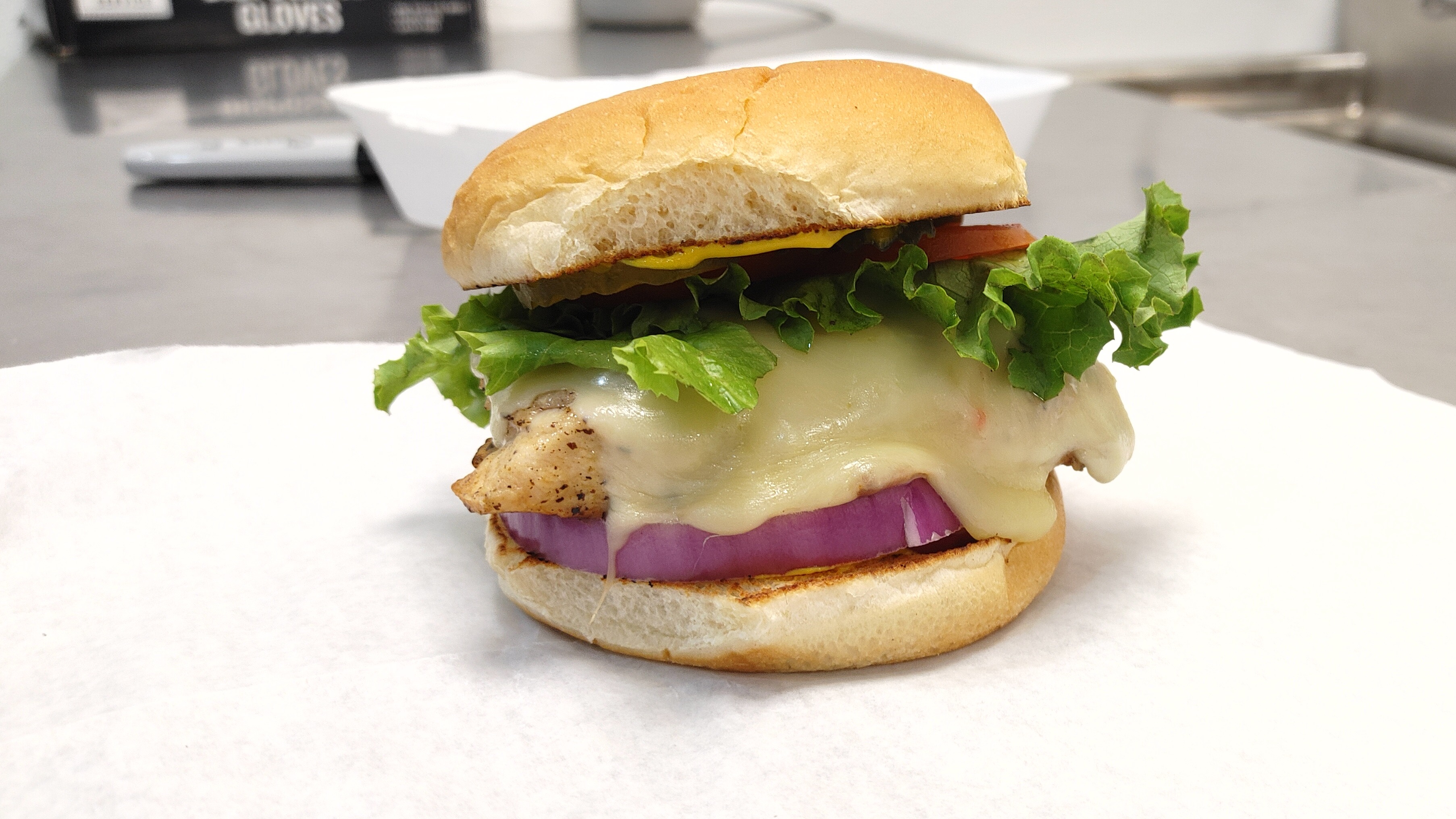Order Grilled Chicken Sandwich food online from Burgers Near Me store, Huffman on bringmethat.com