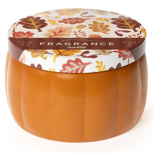 Order Festive Voice TIN PUMPKIN CANDLE 13.8 - 13.8 oz food online from Walgreens store, Hot Springs on bringmethat.com