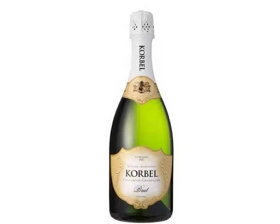 Order Korbel Brut, 750mL champagne (12.0% ABV) food online from NEWBRIDGE WINES & SPIRITS CORP store, Levittown on bringmethat.com