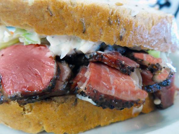 Order #1 Hot Pastrami Full Sandwich food online from Langers Deli store, Los Angeles on bringmethat.com