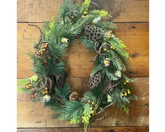 Order Christmas Wreath food online from Niko's Flower Designs store, Chicago on bringmethat.com