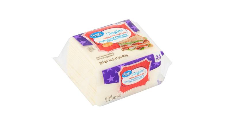 Order Great Value White American Cheese 24 Ct food online from Red Roof Market store, Lafollette on bringmethat.com