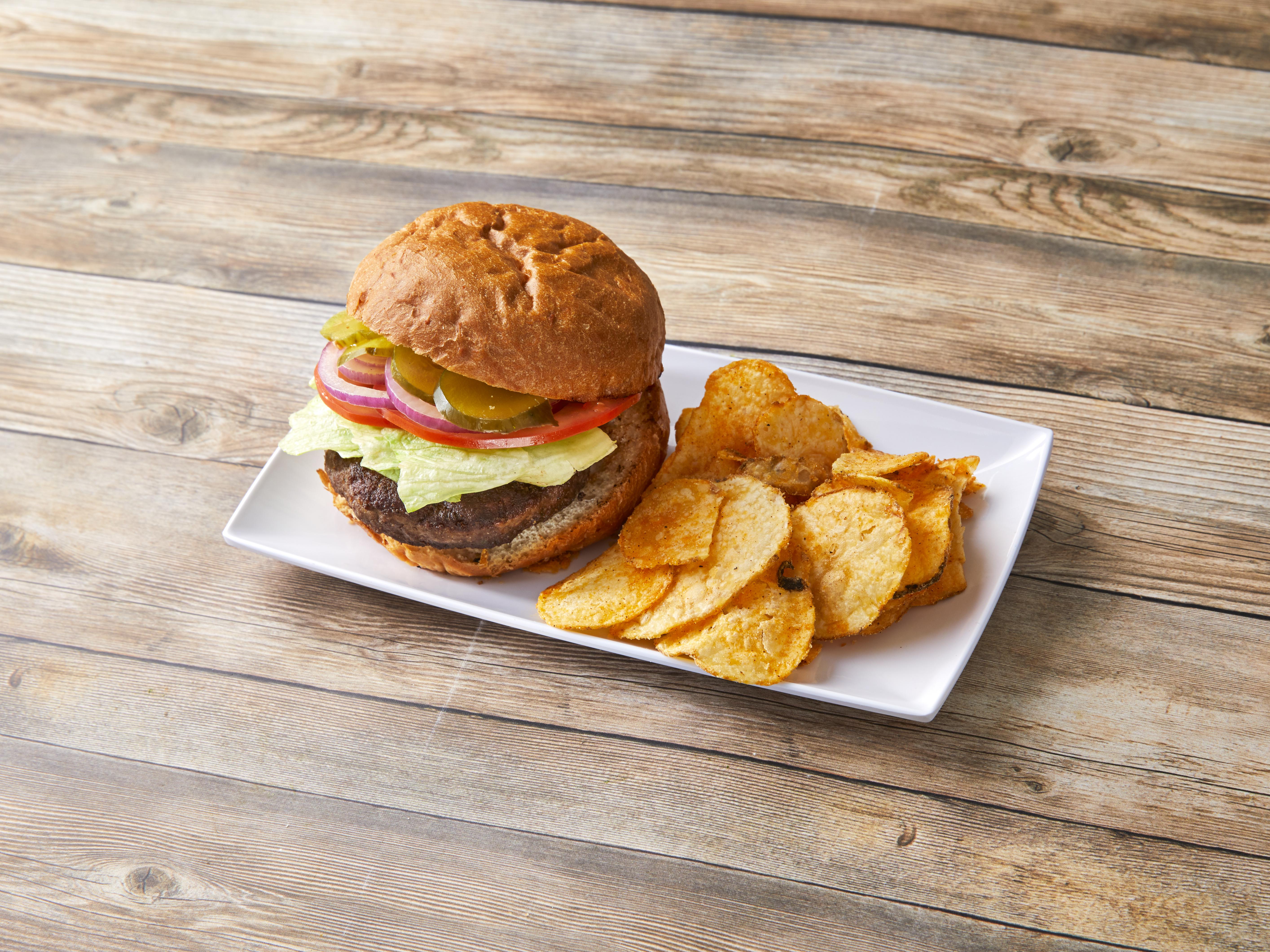 Order Public House Burger food online from Cj Public House store, Rockford on bringmethat.com