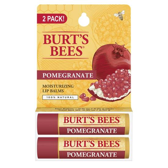 Order Burt's Bees Moisturizing Lip Balm Pomegranate (2 ct) food online from Rite Aid store, CONCORD on bringmethat.com