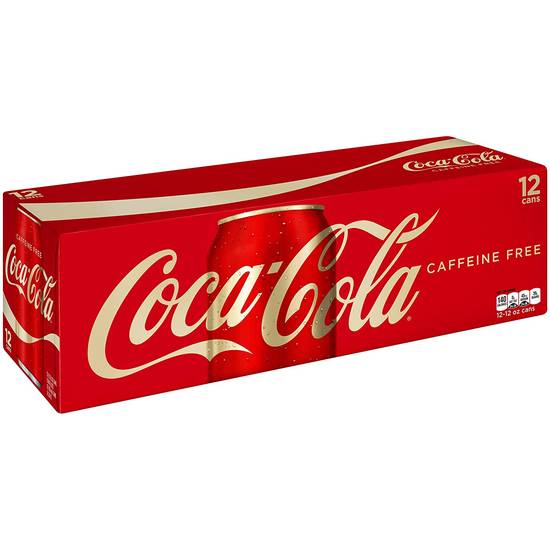 Order Coca Cola Caffeine Free Soda Soft Drink Pack Of 12 food online from Deerings Market store, Traverse City on bringmethat.com