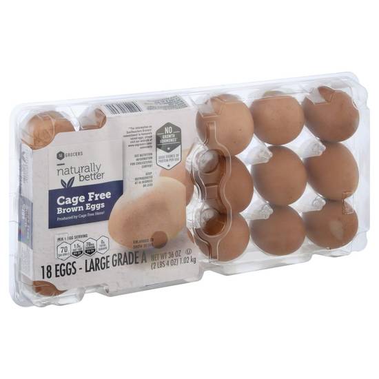 Order Se Grocers · Large Cage Free Brown Eggs (18 eggs) food online from Harveys Supermarket store, Americus on bringmethat.com