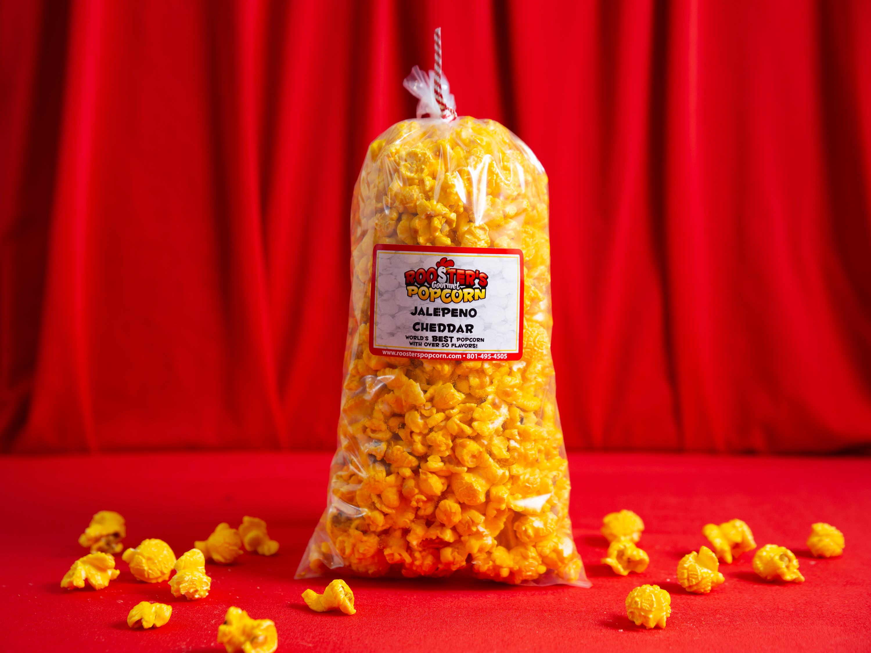 Order Jalapeno Cheddar Popcon food online from Rooster Gourmet Popcorn store, South Jordan on bringmethat.com
