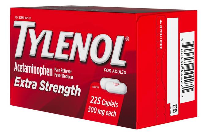 Order Tylenol Extra Strength Caplets with 500 mg Acetaminophen, 24 ct food online from Pit Stop Liquor Mart store, El Monte on bringmethat.com