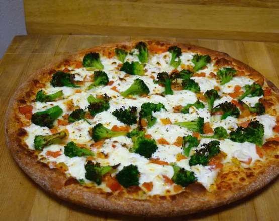 Order White Veggie Pizza food online from Cuzino Family Kitchen store, Smyrna on bringmethat.com