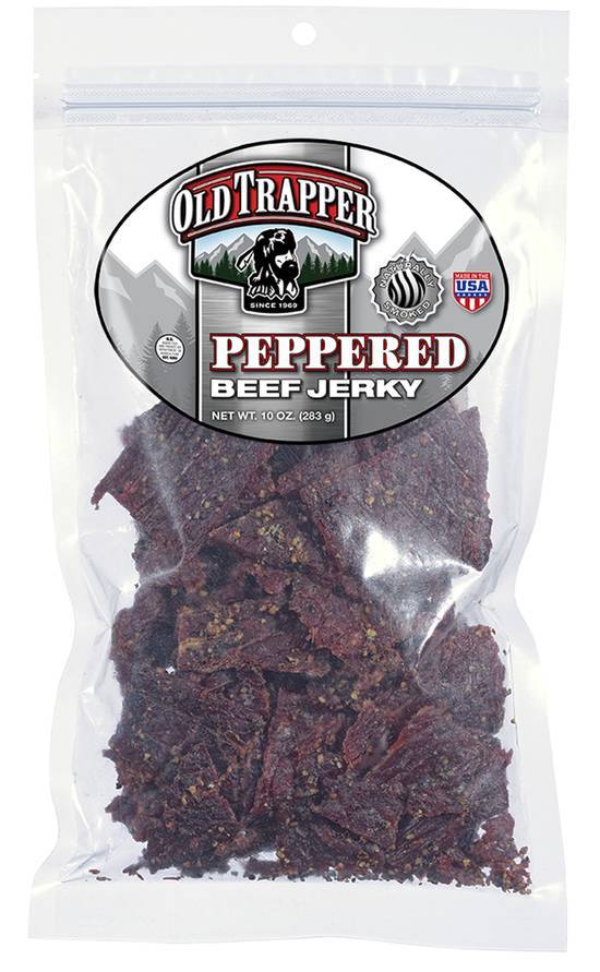 Order Old Trapper Peppered Beef Jerky 10 oz food online from Extra Mile 3062 store, Vallejo on bringmethat.com