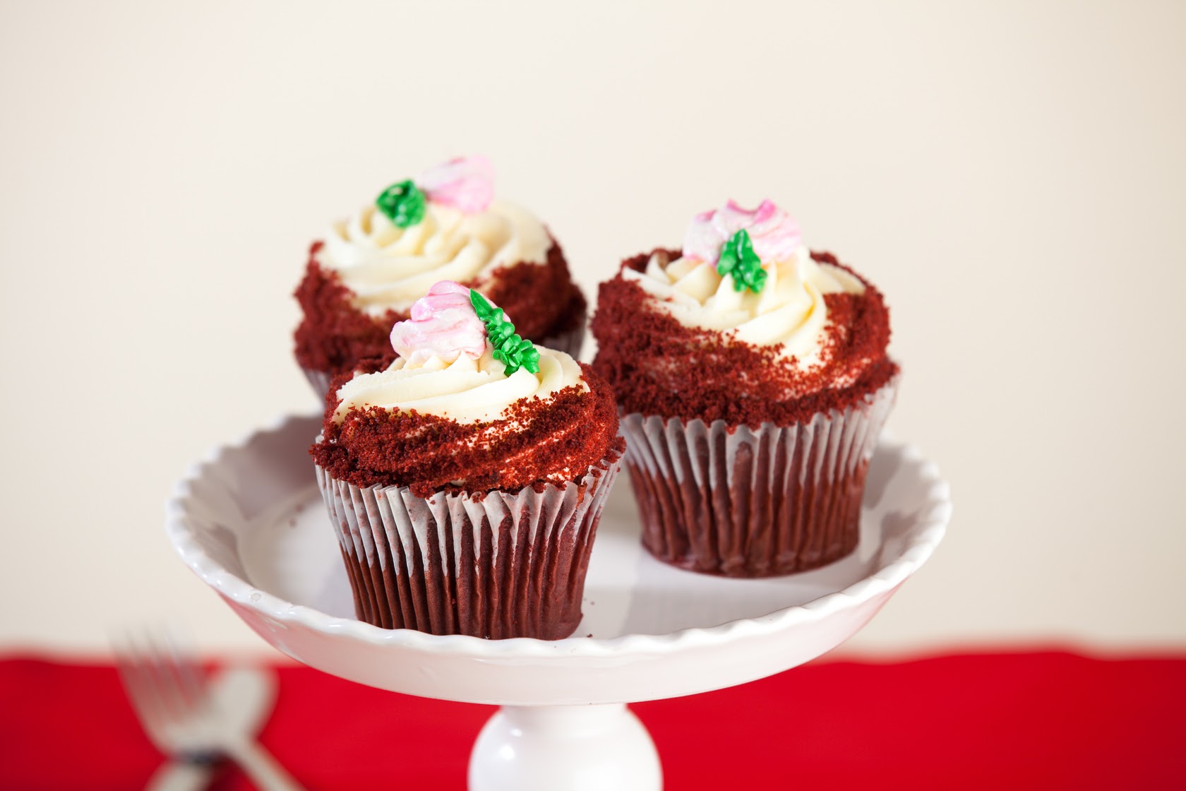 Order Red Velvet Cup Cake  food online from Lutz Cafe & Pastry Shop store, CHICAGO on bringmethat.com