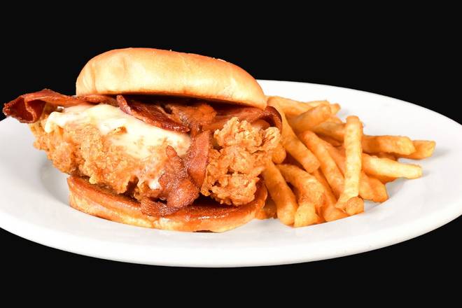 Order Crispy Chicken Bacon Sandwich food online from Aspen Tap House store, Champaign on bringmethat.com