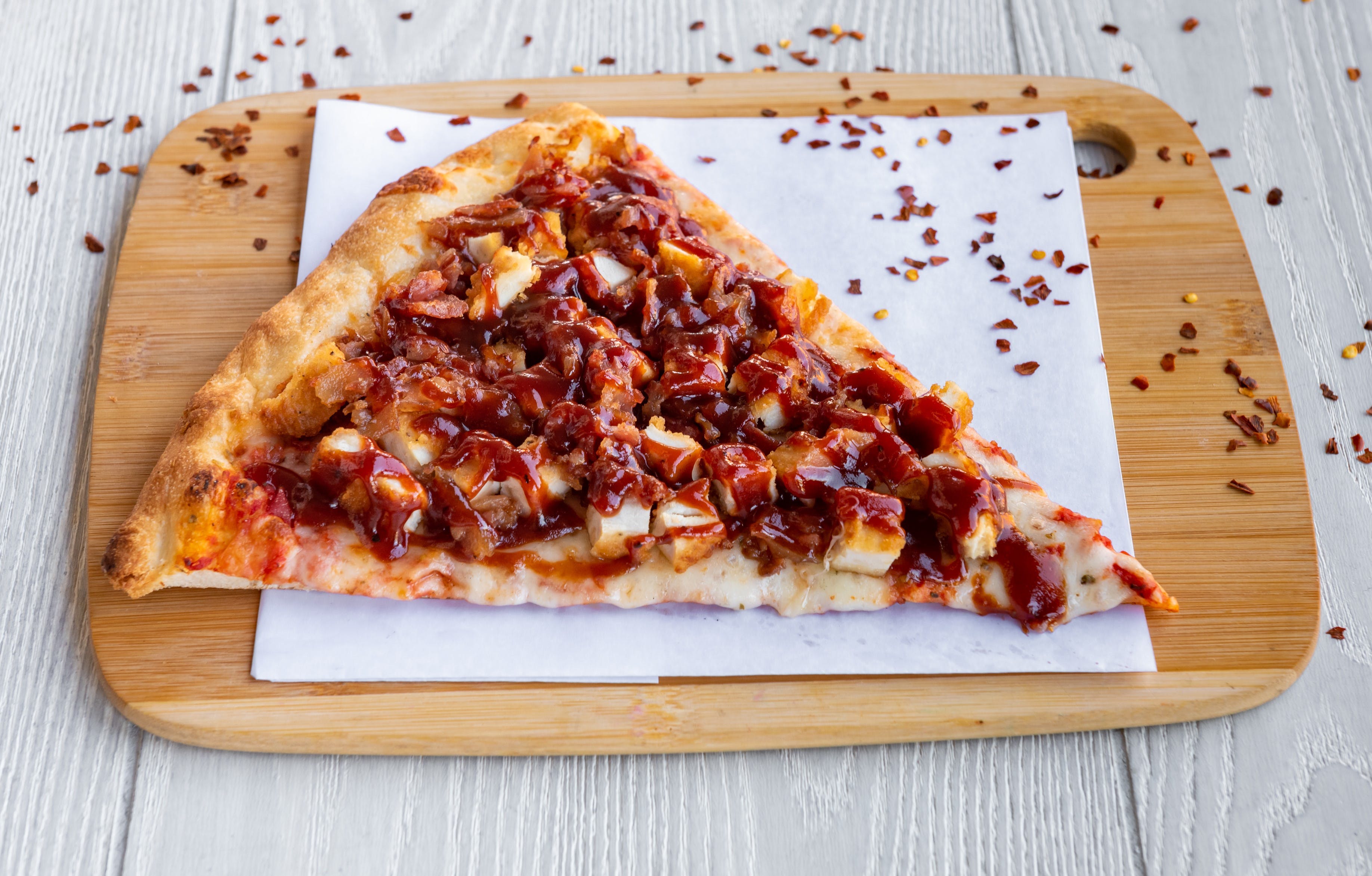 Order BBQ Chicken Pizza Slice - Slice food online from Big Apple Pizzeria store, Troy on bringmethat.com
