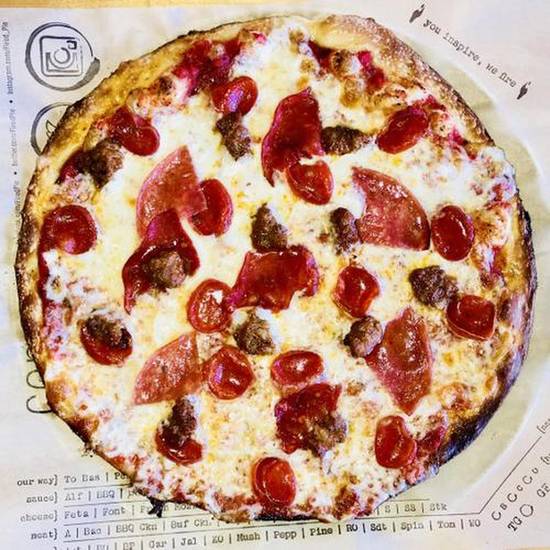 Order Meaty Italian Pizza (910 Cal) food online from Fired Pie store, Chandler on bringmethat.com
