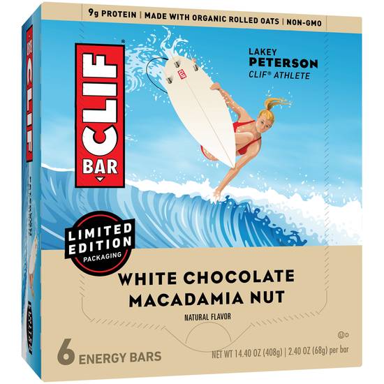 Order Clif Bar Energy Bars, 6 CT, White Chocolate Macadamia Nut food online from CVS store, Tulsa on bringmethat.com