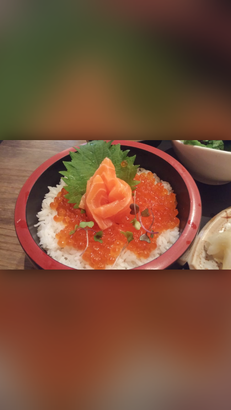 Order Salmon Ikura Don Sushi Plate food online from Kaori Sushi store, Fullerton on bringmethat.com