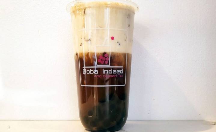 Order Black Tea (Floating Cream) food online from Boba Indeed store, Downey on bringmethat.com