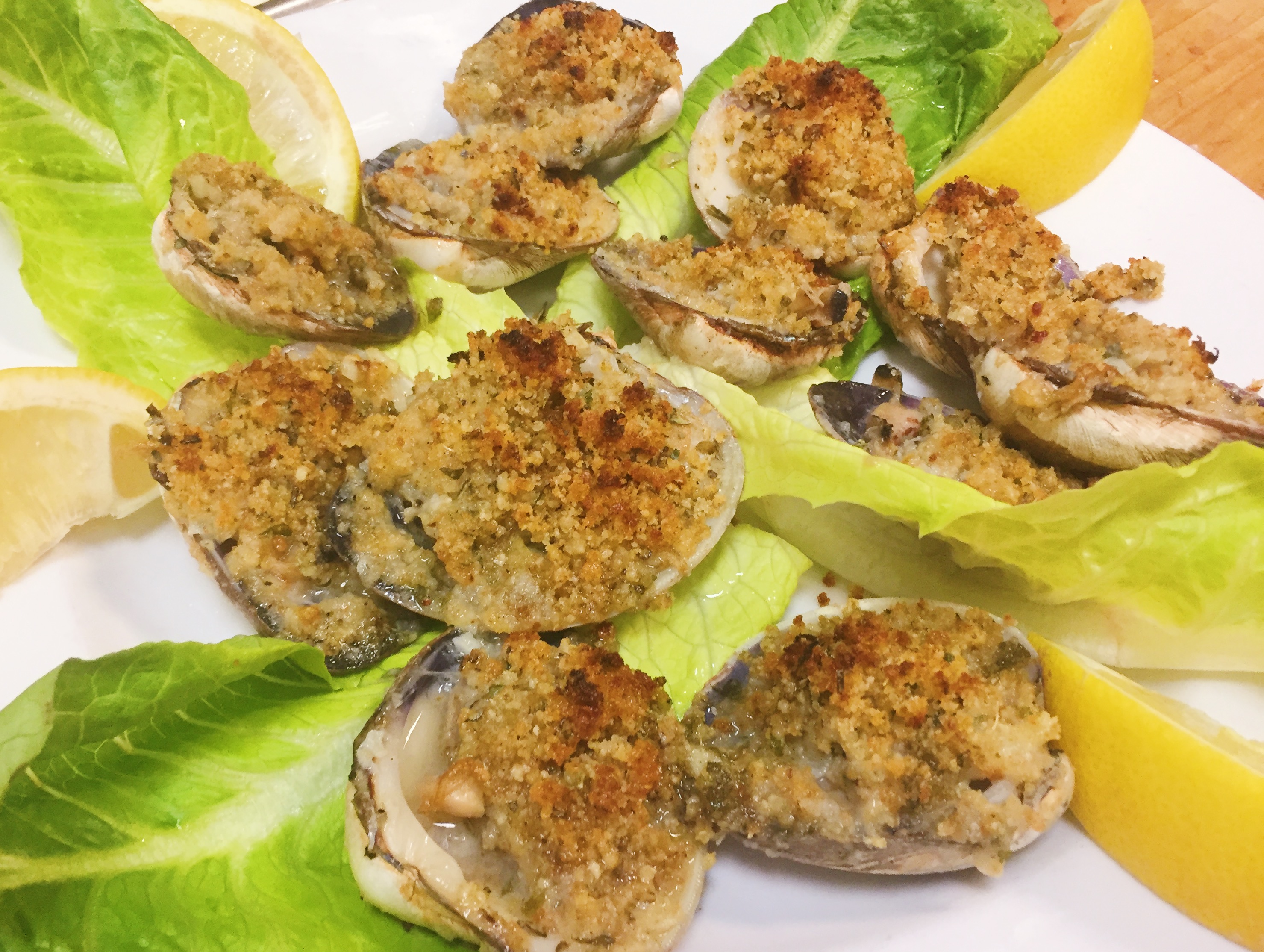 Order 12 Piece Baked Clams food online from Jerry Pizza store, Jersey City on bringmethat.com